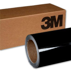 3M 2080 gloss black wrap on car hood highlighting scratch-resistant, durable finish.