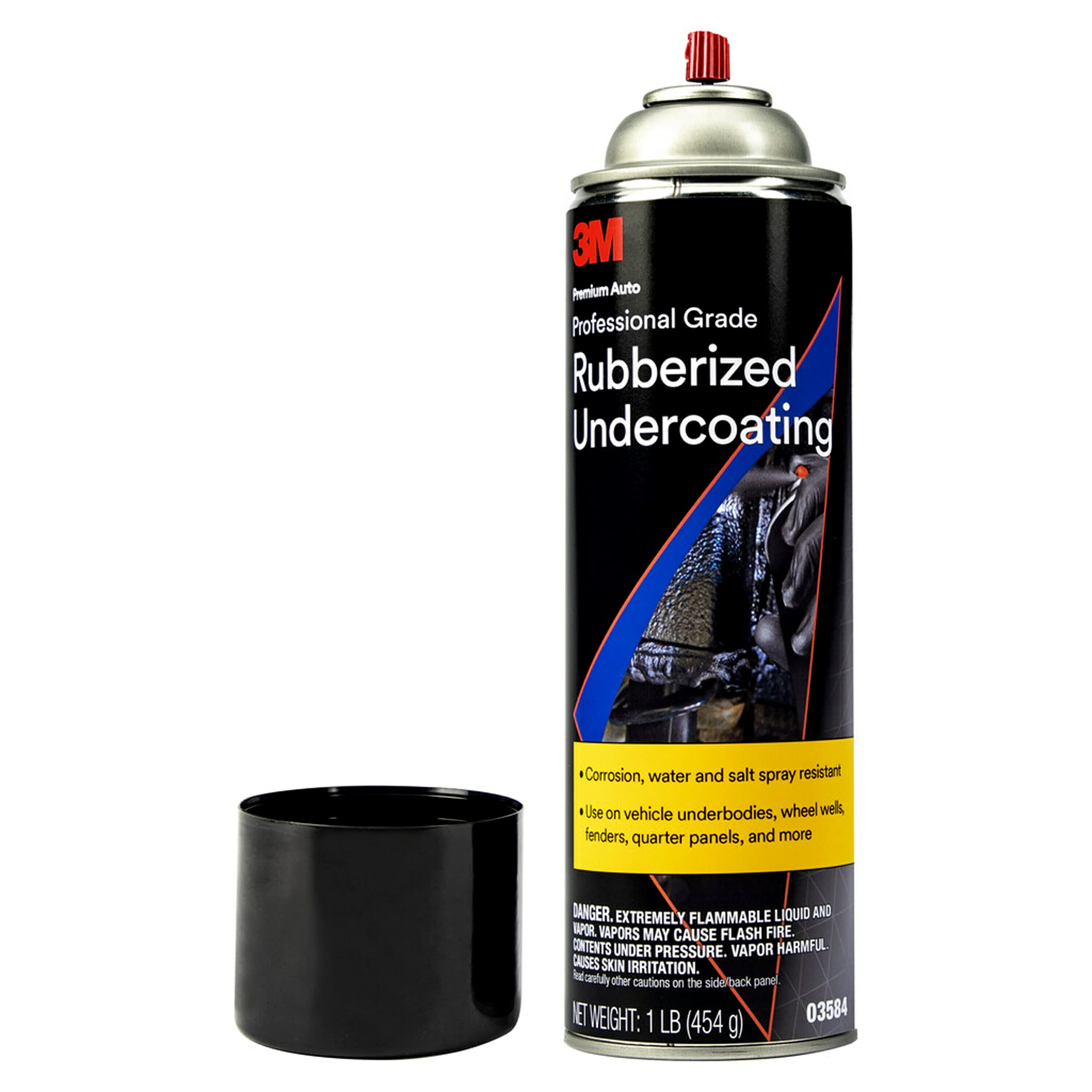 3M 3584 undercoated vehicle undercarriage highlights corrosion defense.