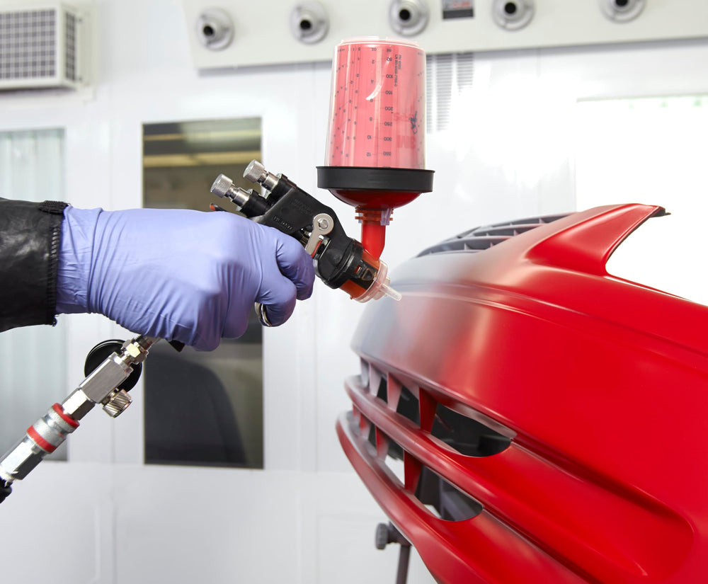 3M Accuspray orange atomizing head supports primer to clear coats across viscosities.