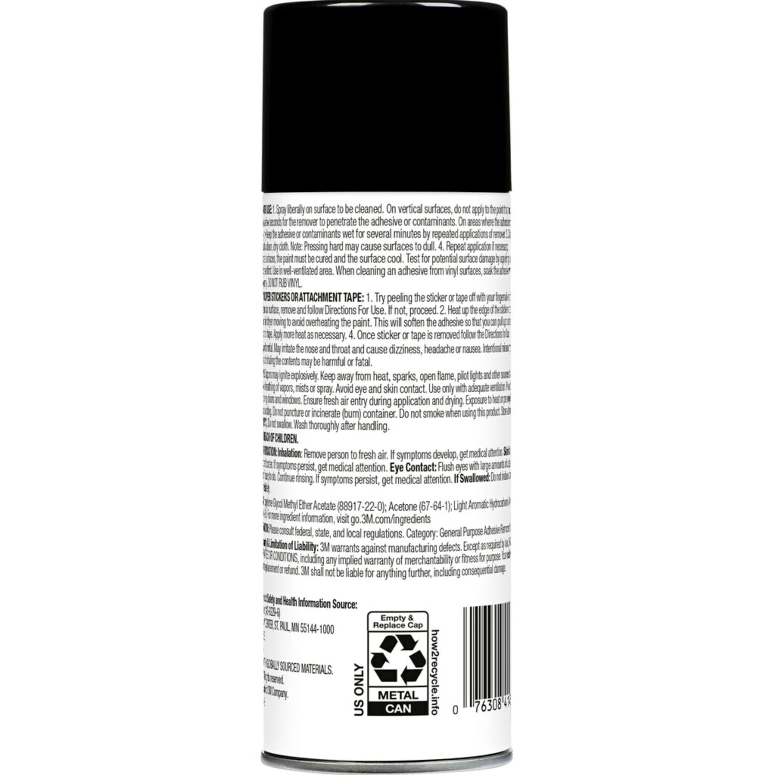 3M Adhesive Remover label close-up highlighting low VOC and CARB compliance