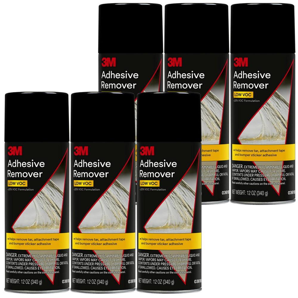 3M Adhesive Remover pack of six cans front view for quick project readiness