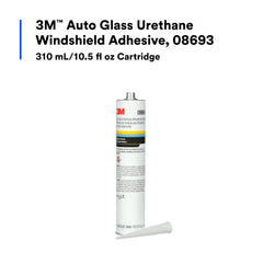 3M Auto Glass Urethane Windshield Adhesive 08693 label detail shows batch and safety.