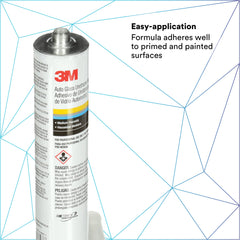 3M Auto Glass Urethane Windshield Adhesive 08693 nozzle attachment enables clean application.
