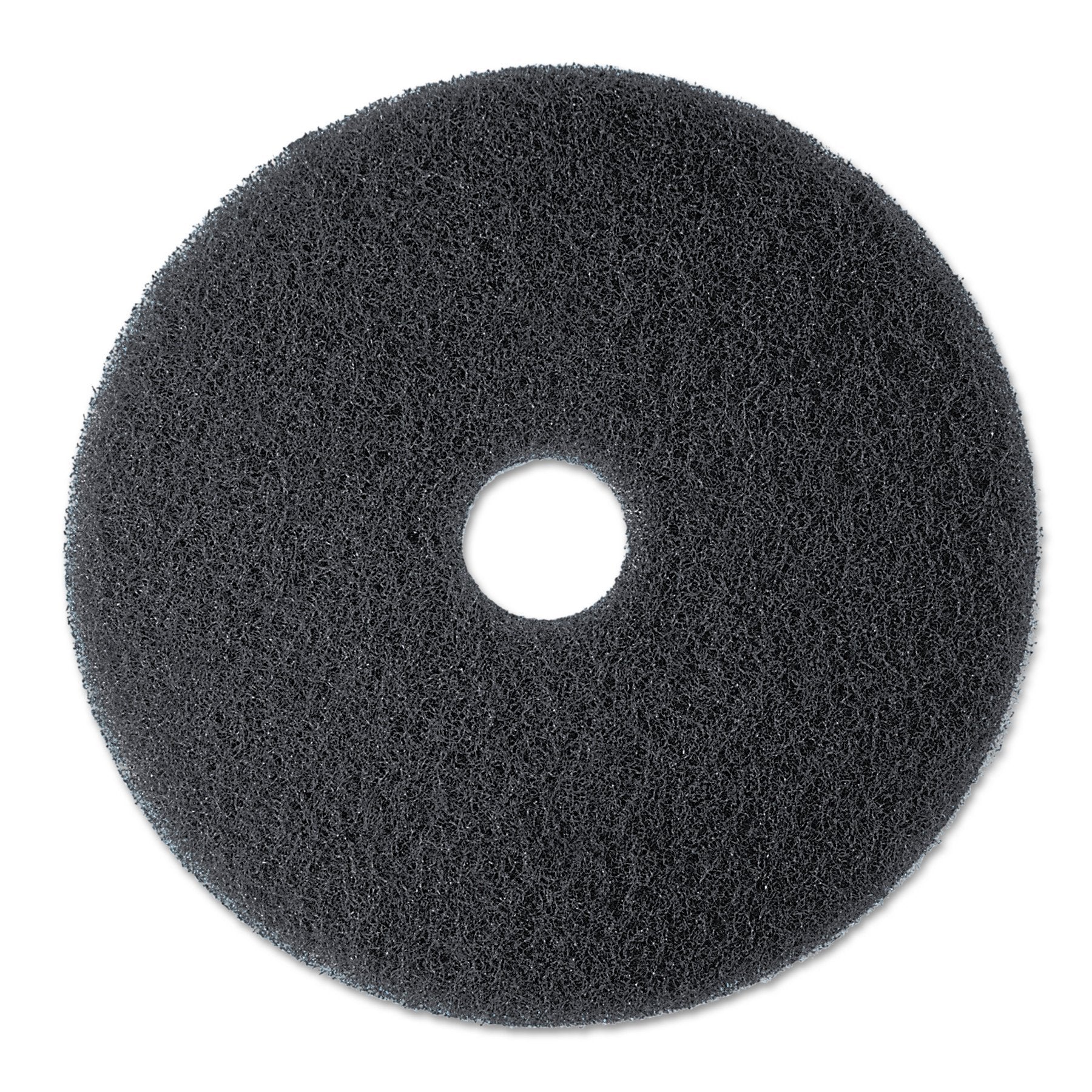 3M Black Stripper Pad 7200 close-up of coarse fibers for aggressive stripping on concrete