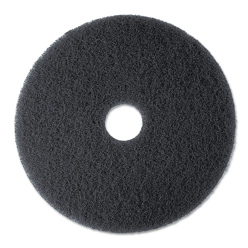 3M Black Stripper Pad 7200 close-up of coarse fibers for aggressive stripping on concrete