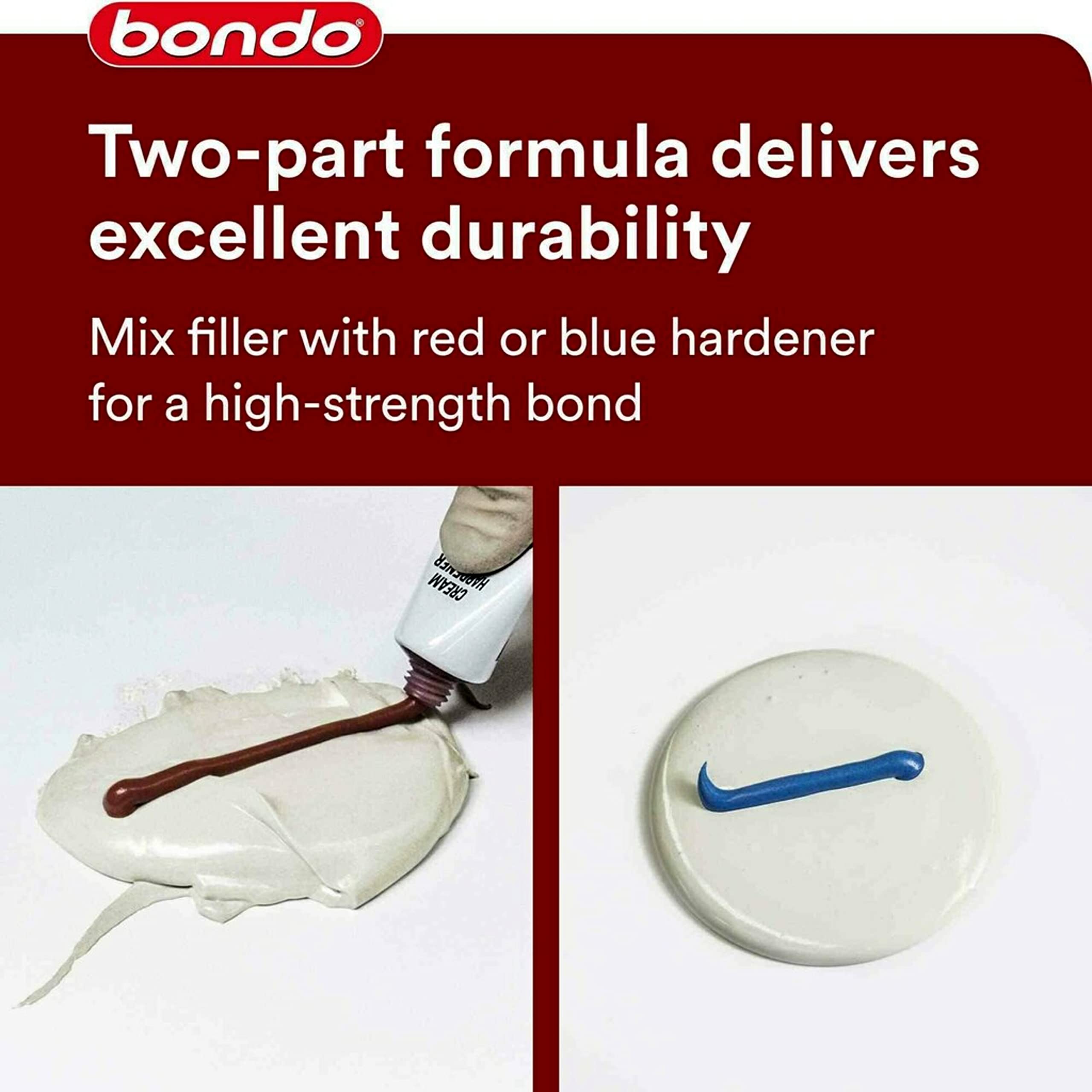 3M Bondo 907 putty demonstrates a fast work time on automotive repairs.