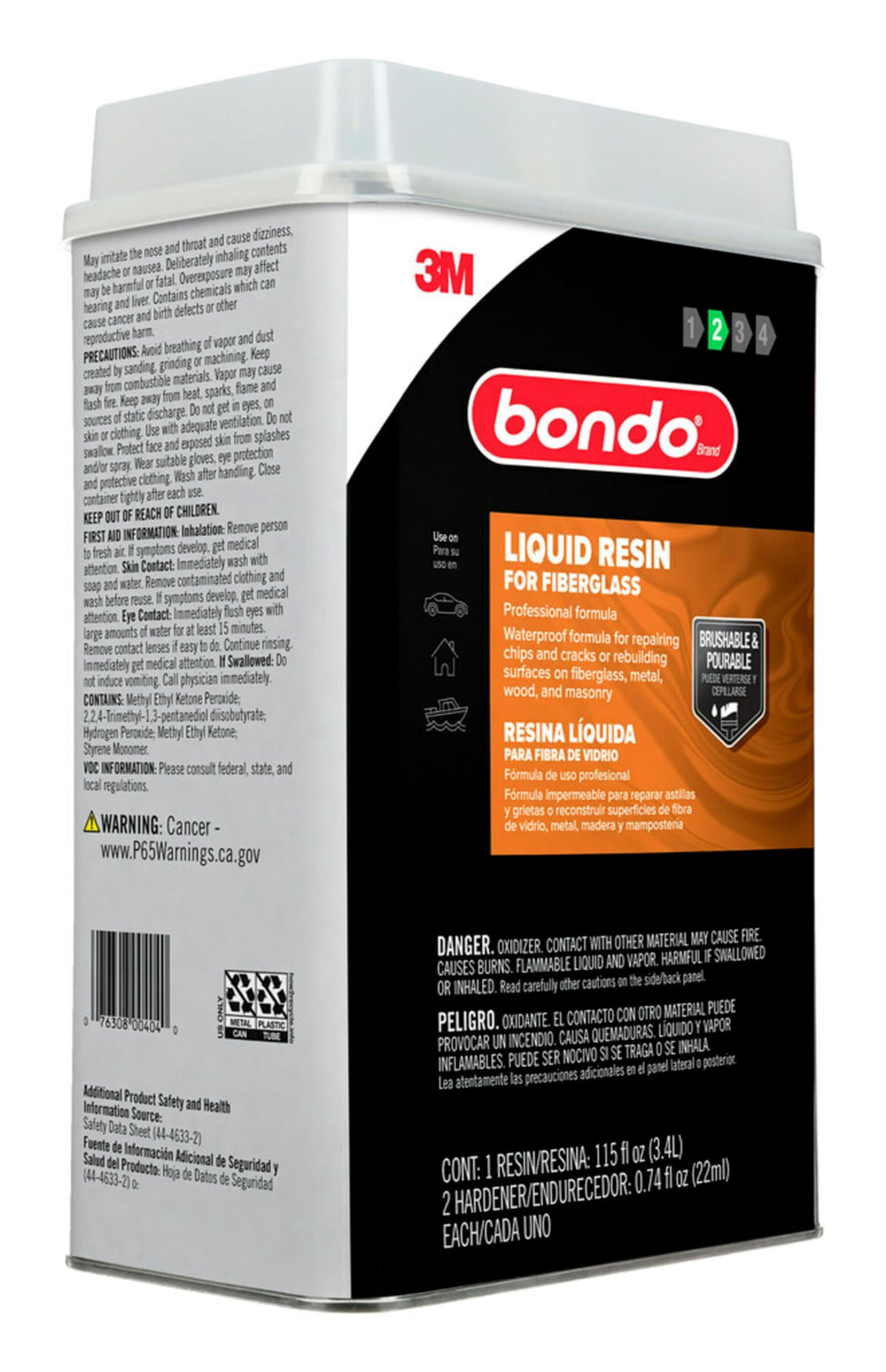 3M Bondo Fiberglass Resin sanding after cure for paint-ready finish