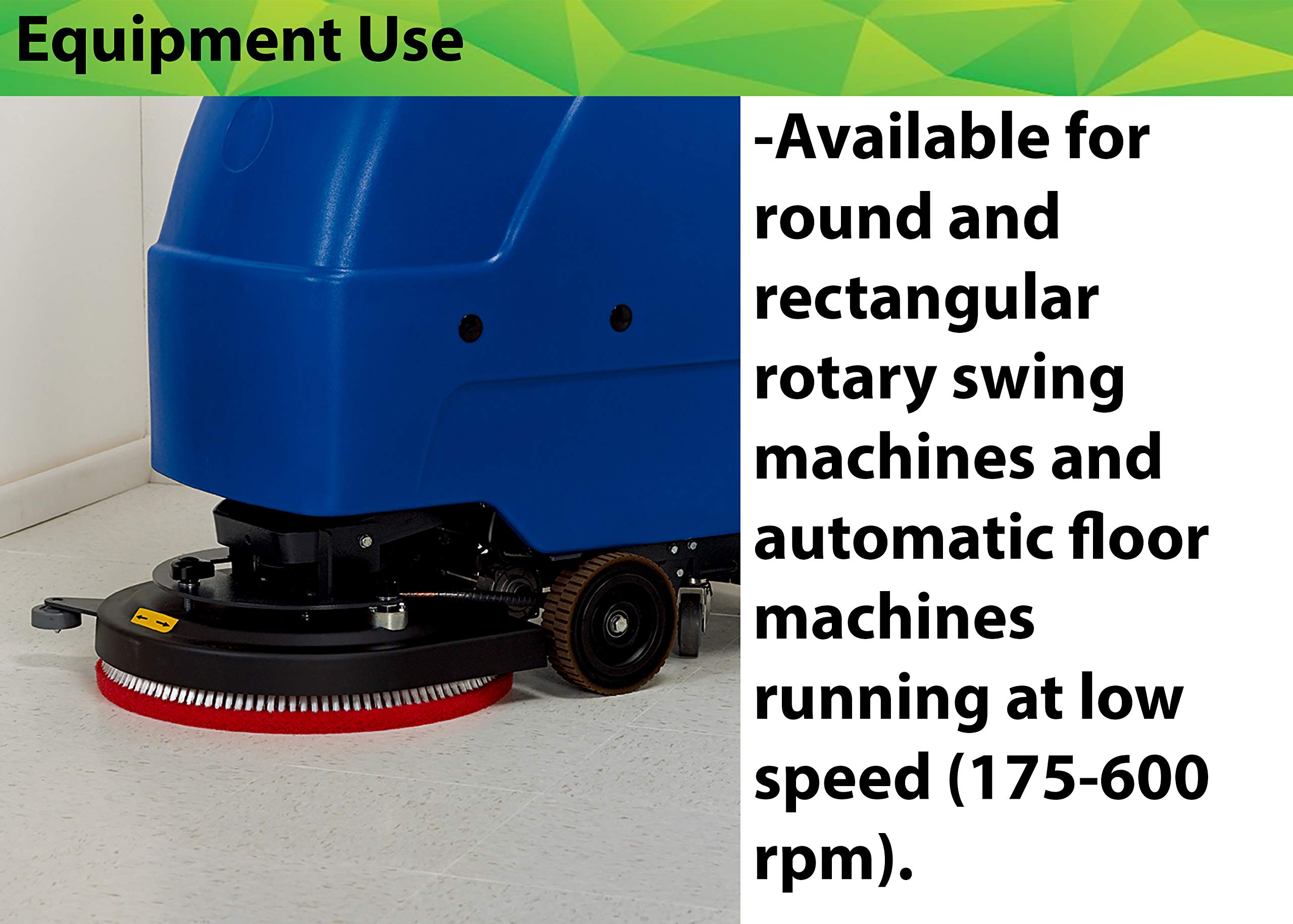 3M Buffer Pad 5100 red works with automatic scrubbers for light cleaning