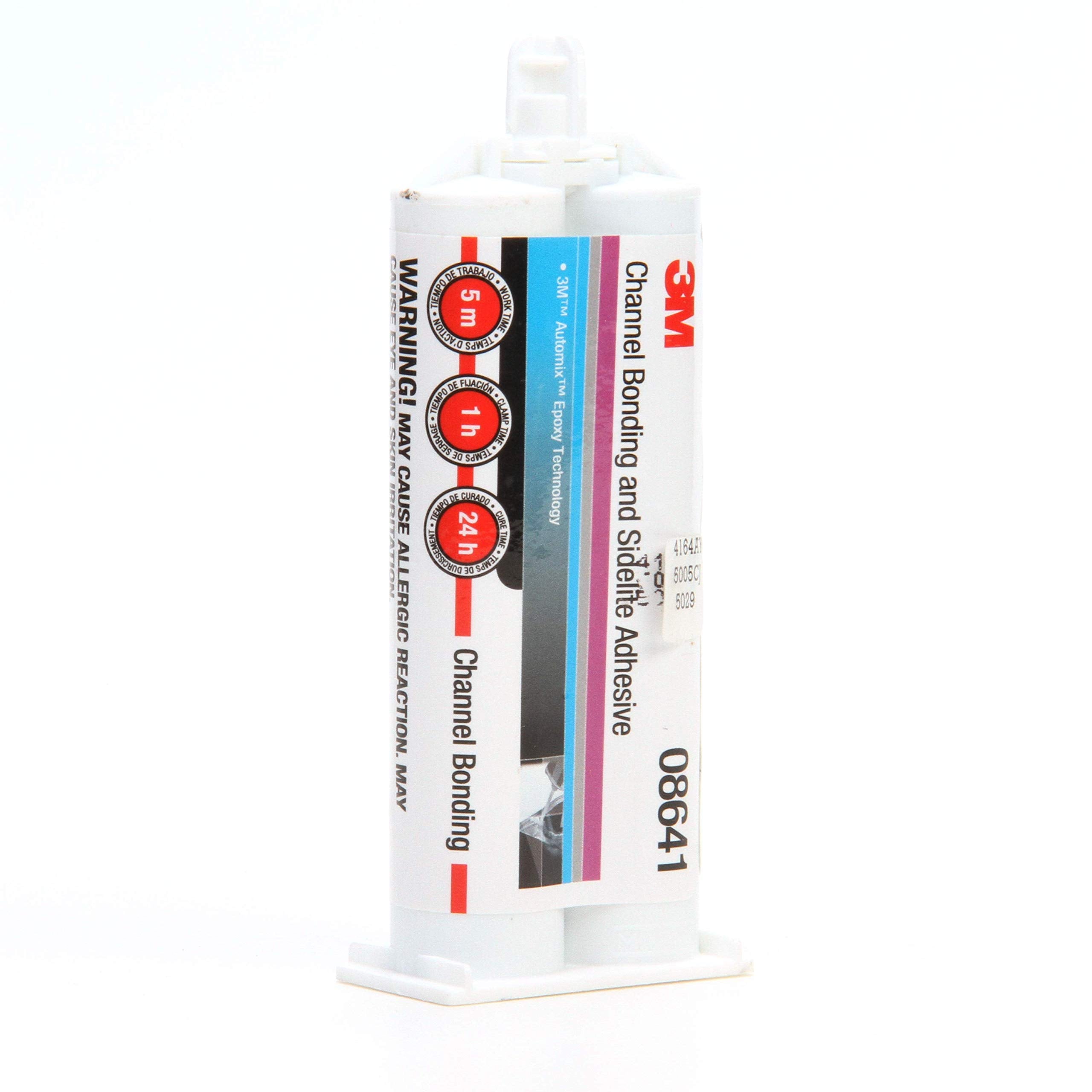 3M Channel Bonding and Sidelite Adhesive 08641 glass-to-metal joint in vehicle assembly.