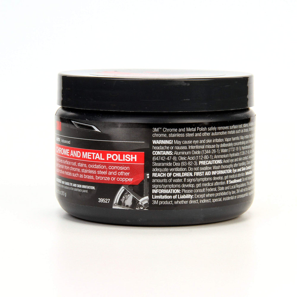 3M chrome and metal polish on trim detail delivers reflective finish