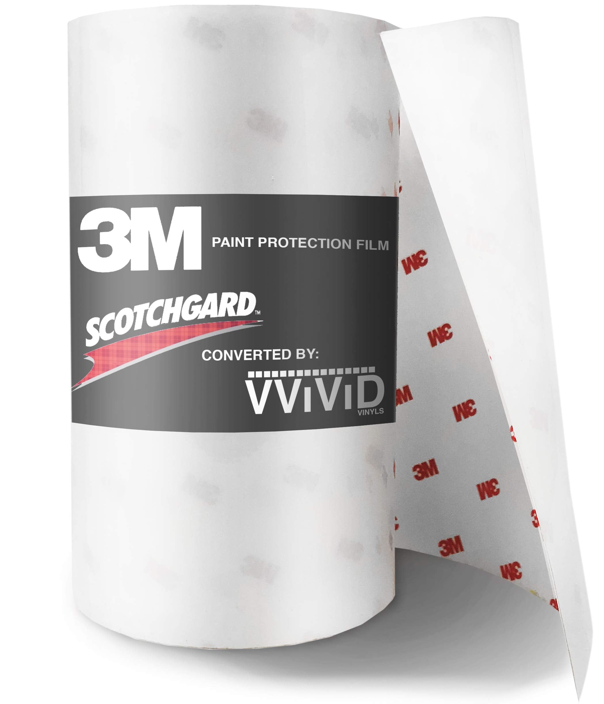 3M clear paint surface protection film roll on a car, offering near-invisible protection.