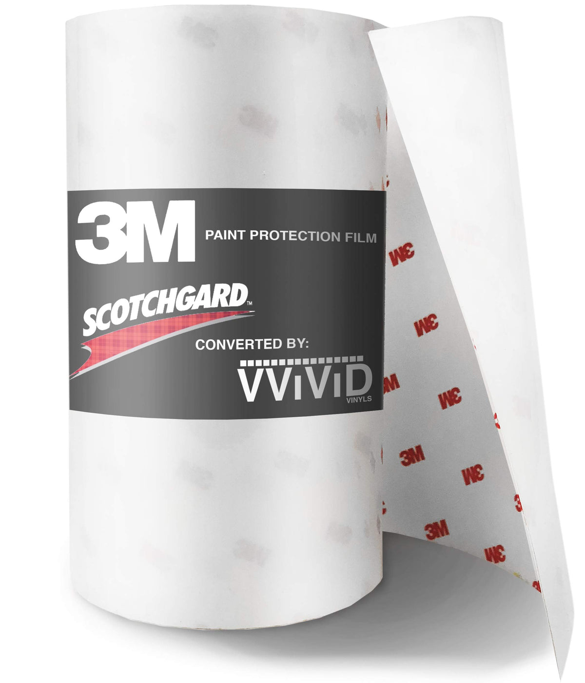 3M clear paint surface protection film roll on a car, offering near-invisible protection.