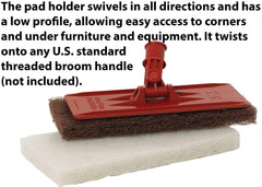 Pad attachment area accepts 3M Doodlebug pads with ease