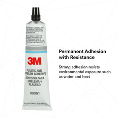 Durable bond for plastic auto parts with 3M adhesive.