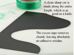 No residue left behind after removal with 3M finish line tape