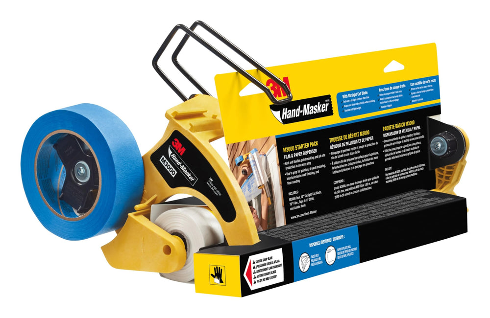 3M Hand-Masker M3000 dispensers in use for quick masking with film.