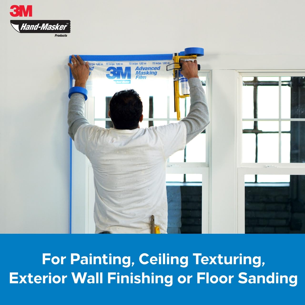 3M Hand-Masker masking film pre-folded for fast, clean edge protection.