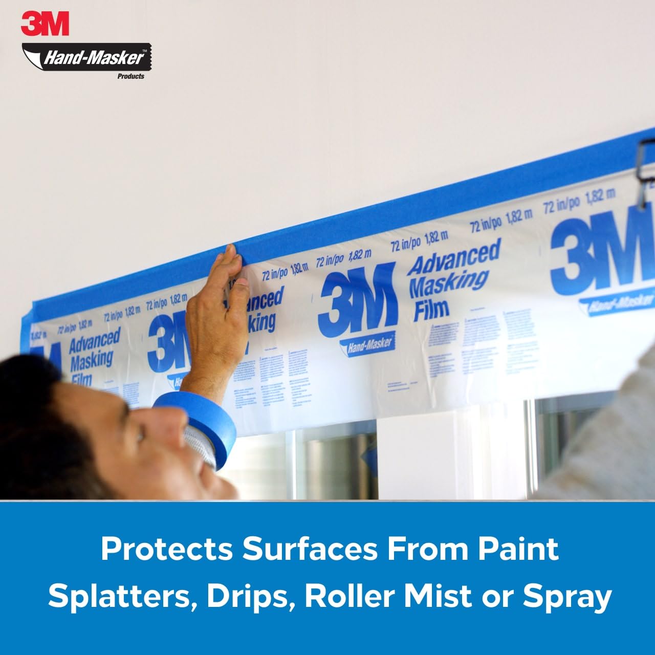 3M Hand-Masker masking paper coverage up to 18 inches for versatile masking.