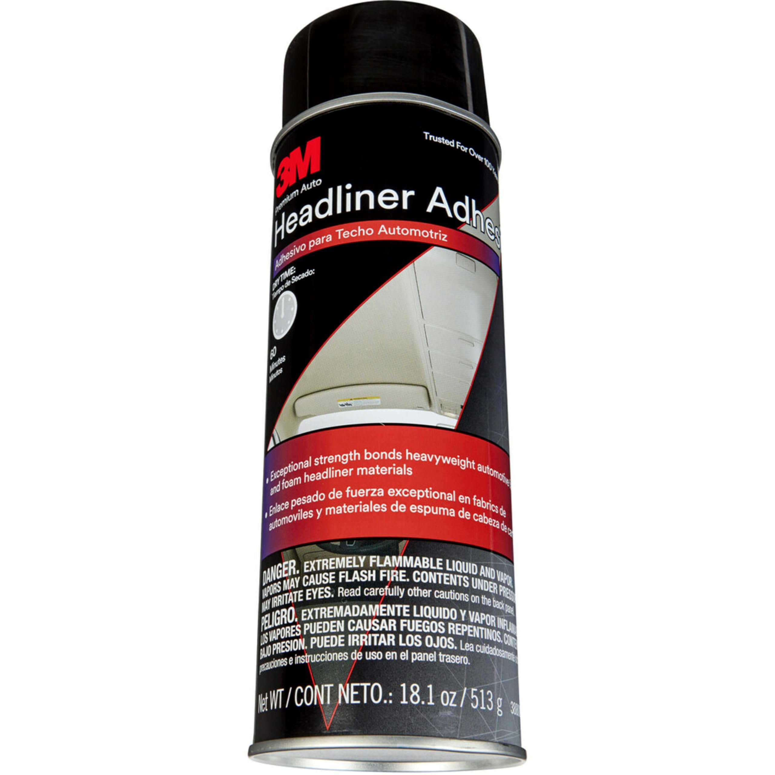 3M Headliner Adhesive bonds metal and plastic surfaces for durable interior repairs.