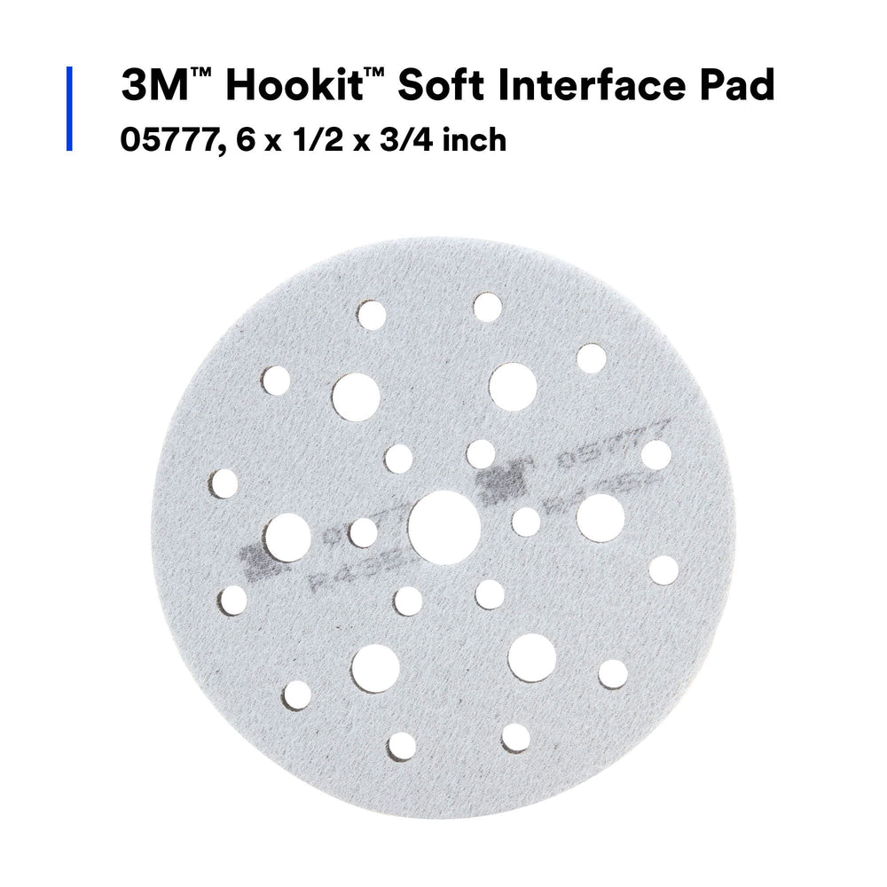3M Hookit Soft Interface Pad 05777 multi-hole pattern supports dust extraction during sanding