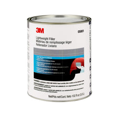3M Lightweight Body Filler 05801 1 gallon tub for quick dent repair on metal and FRP