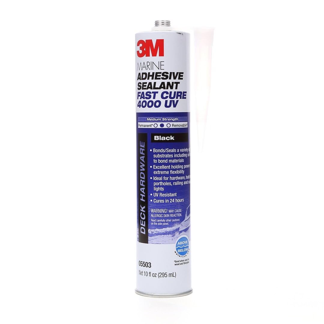 3M Marine Adhesive Sealant 4000 UV seals hull joints for a watertight bond.