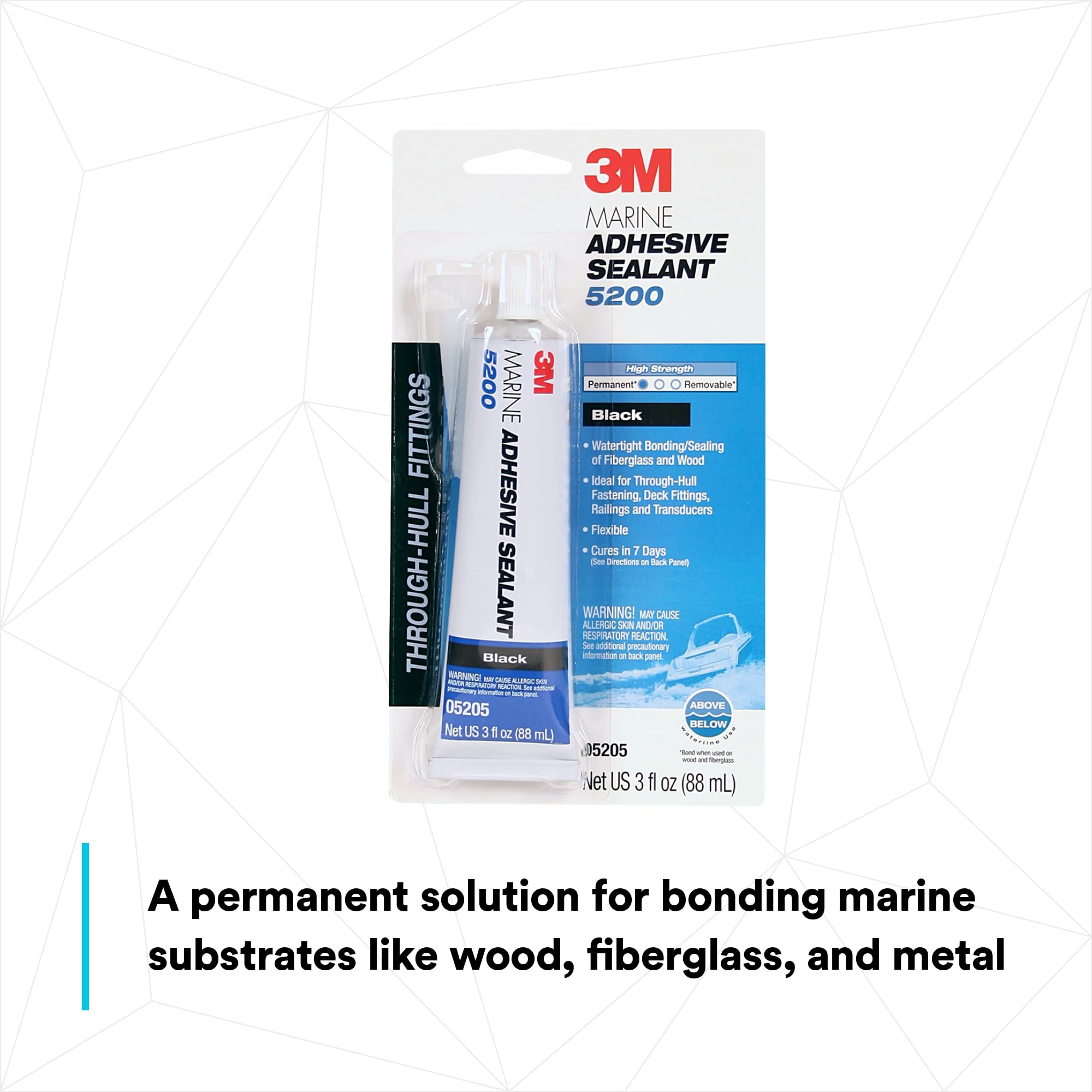3M Marine Adhesive Sealant 5200 black hull seam bonding for watertight hull