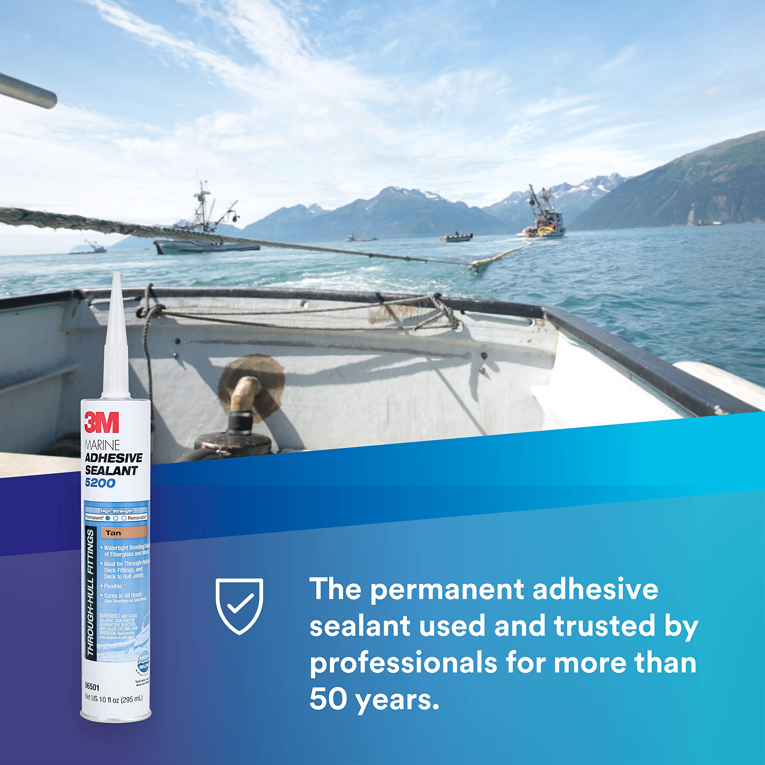 Applying 3M 5200 with a caulking gun for a solid seal on marine projects.