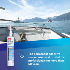 Applying 3M 5200 with a caulking gun for a solid seal on marine projects.
