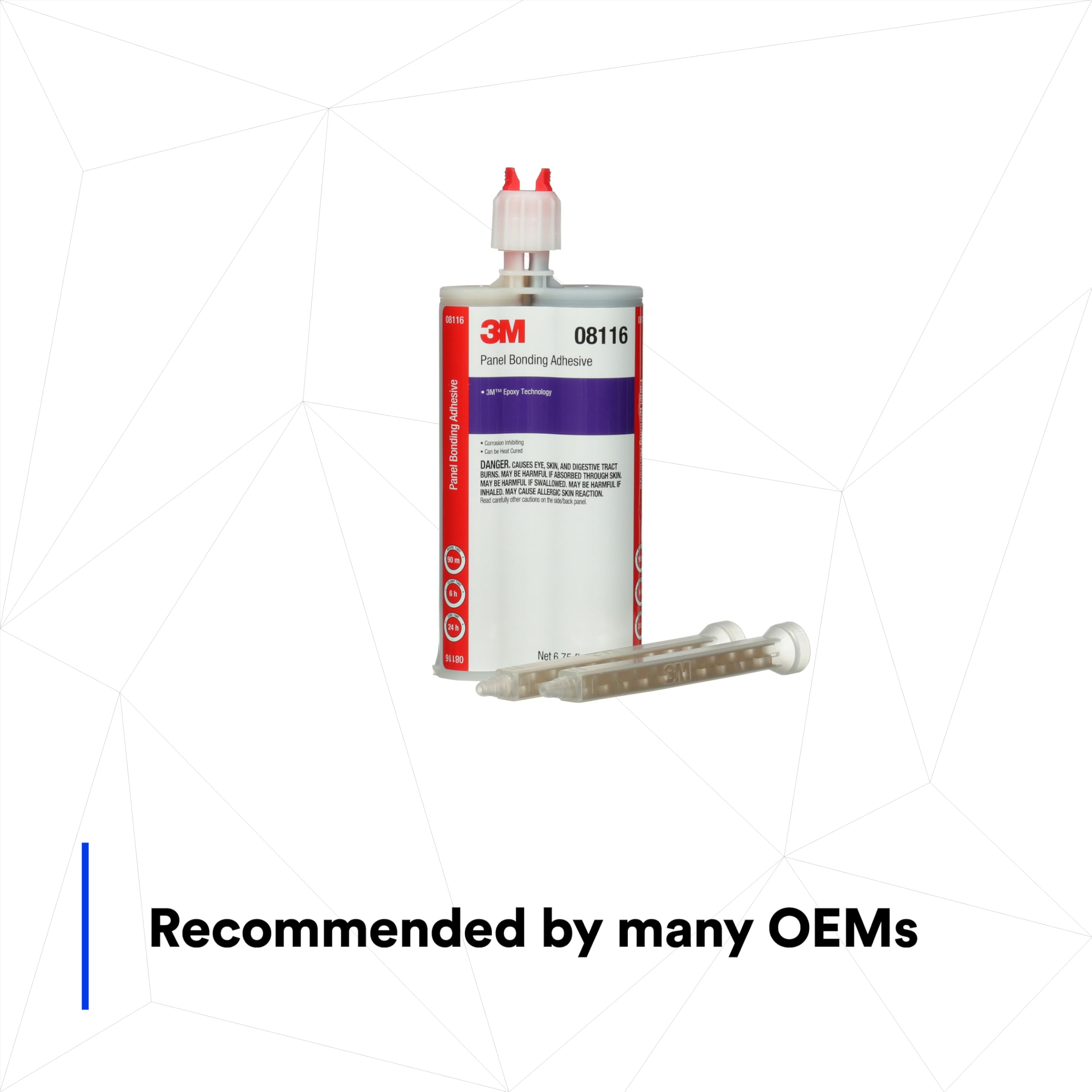 3M 08116 bond-line illustration shows controlled gap for durable adhesion
