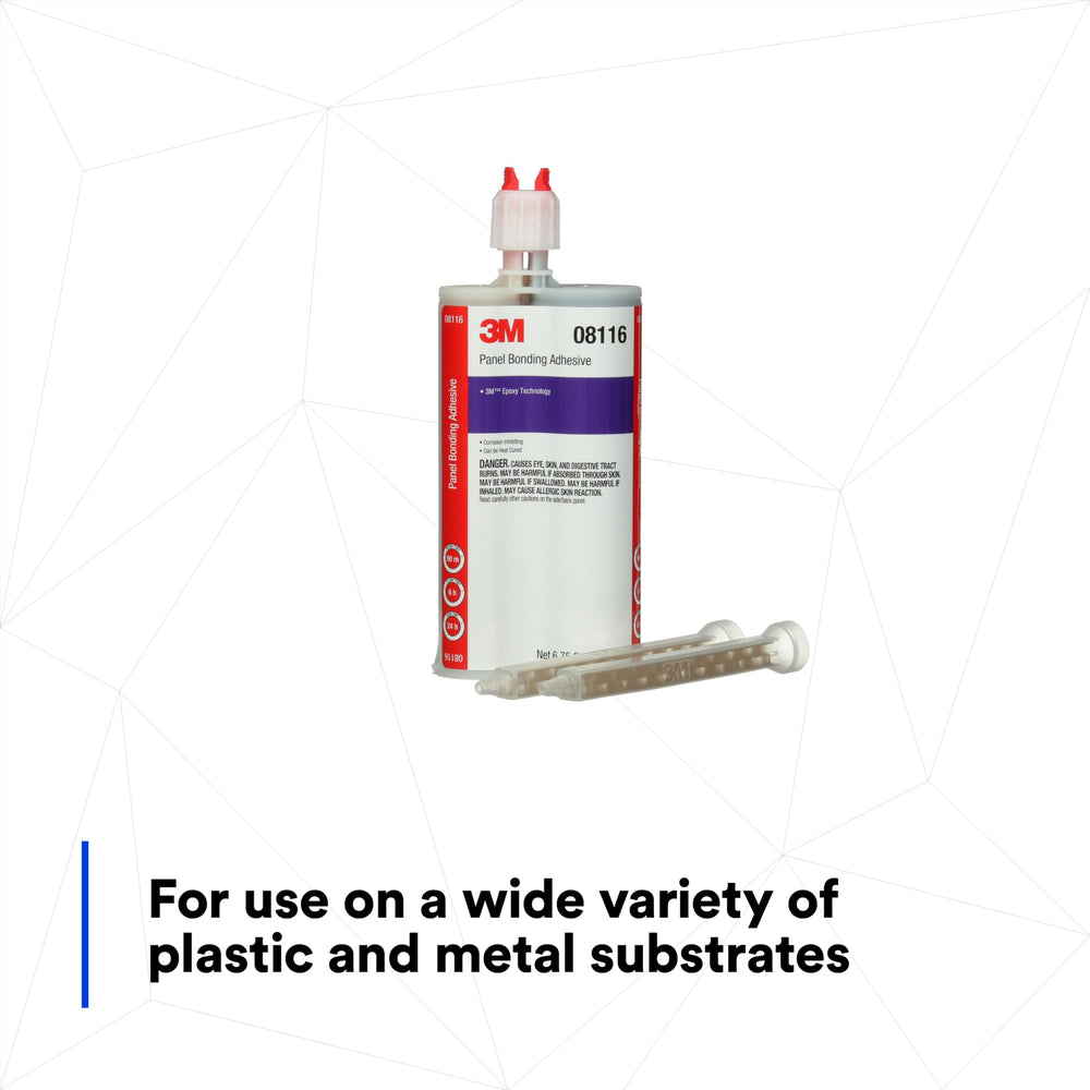 3M 08116 bonds door skins for secure automotive panel repairs
