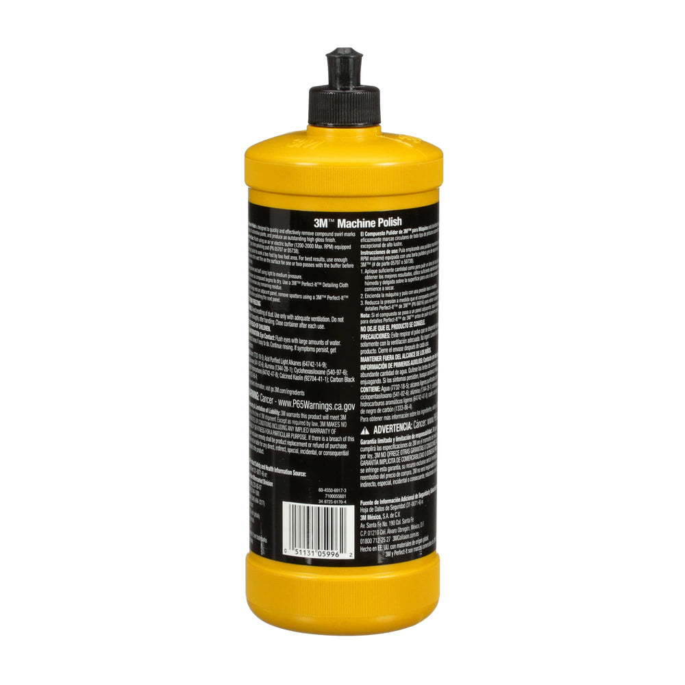 3M Perfect-It 05996 applied with foam polishing pad for gloss.