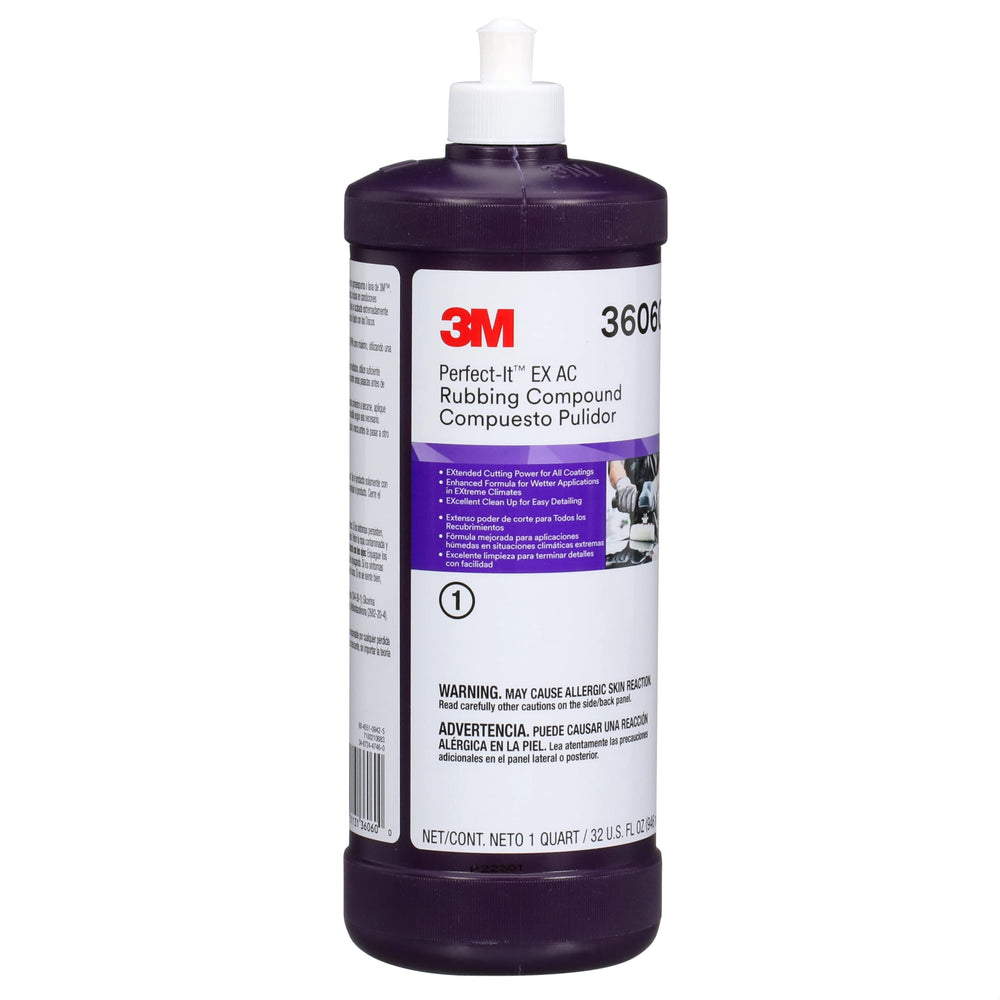 3M Perfect-It EX AC rubbing compound reduces dust and mess during use.