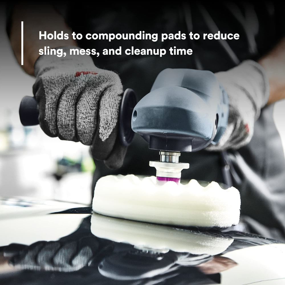 3M Perfect-It EX AC rubbing compound yields a smooth gloss on painted panels.