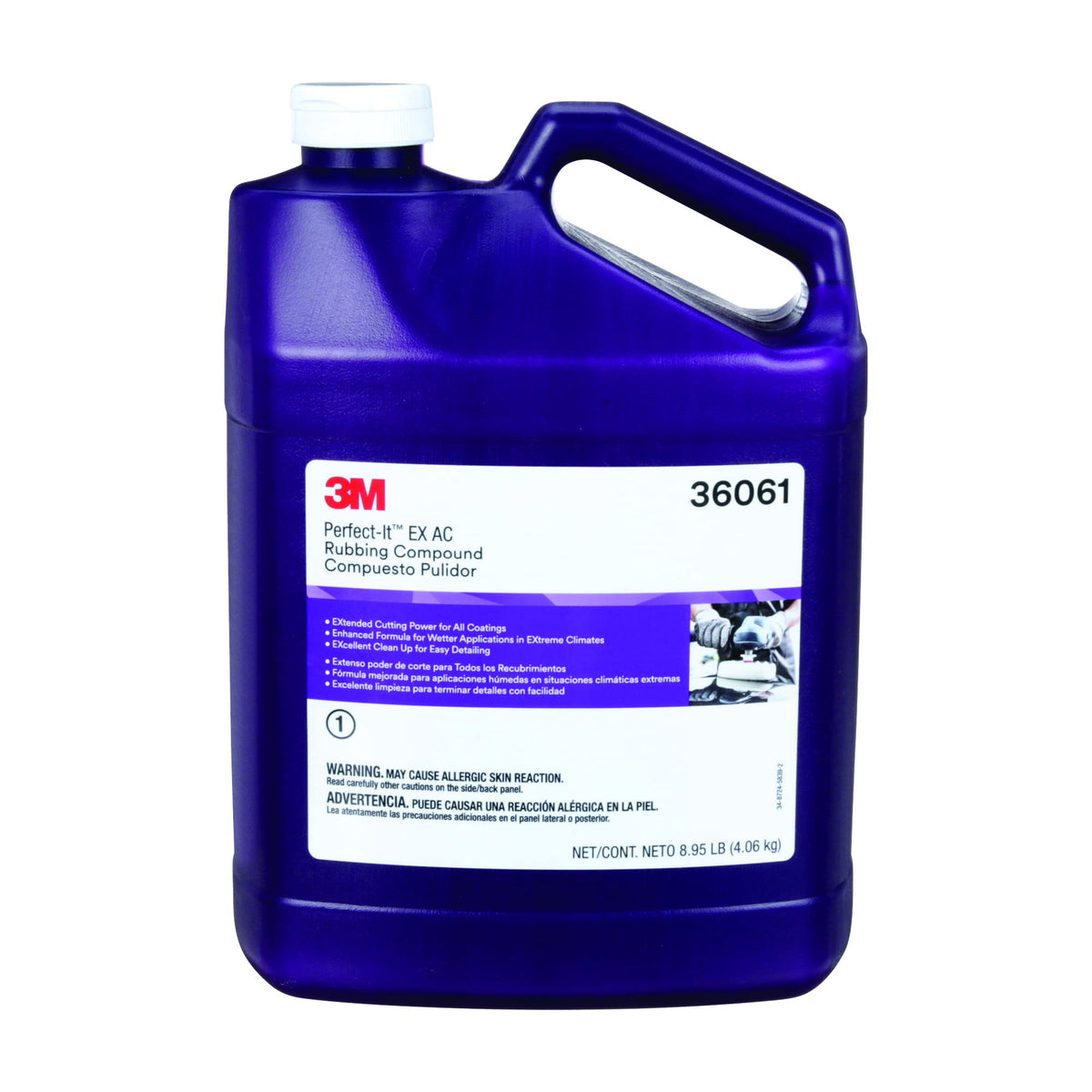 3M Perfect-It EX AC 36061 pour action for fast cutting and cleaner finish.