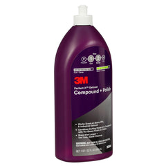 3M Perfect-It Gelcoat Compound on a wet gelcoat surface ready for polishing.