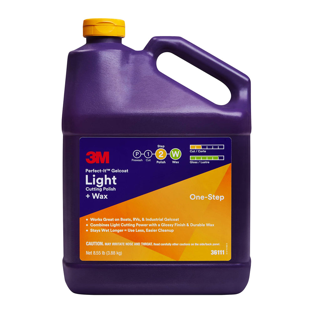 3M Perfect-It gelcoat light cutting polish being applied on gelcoat surface for smoothness