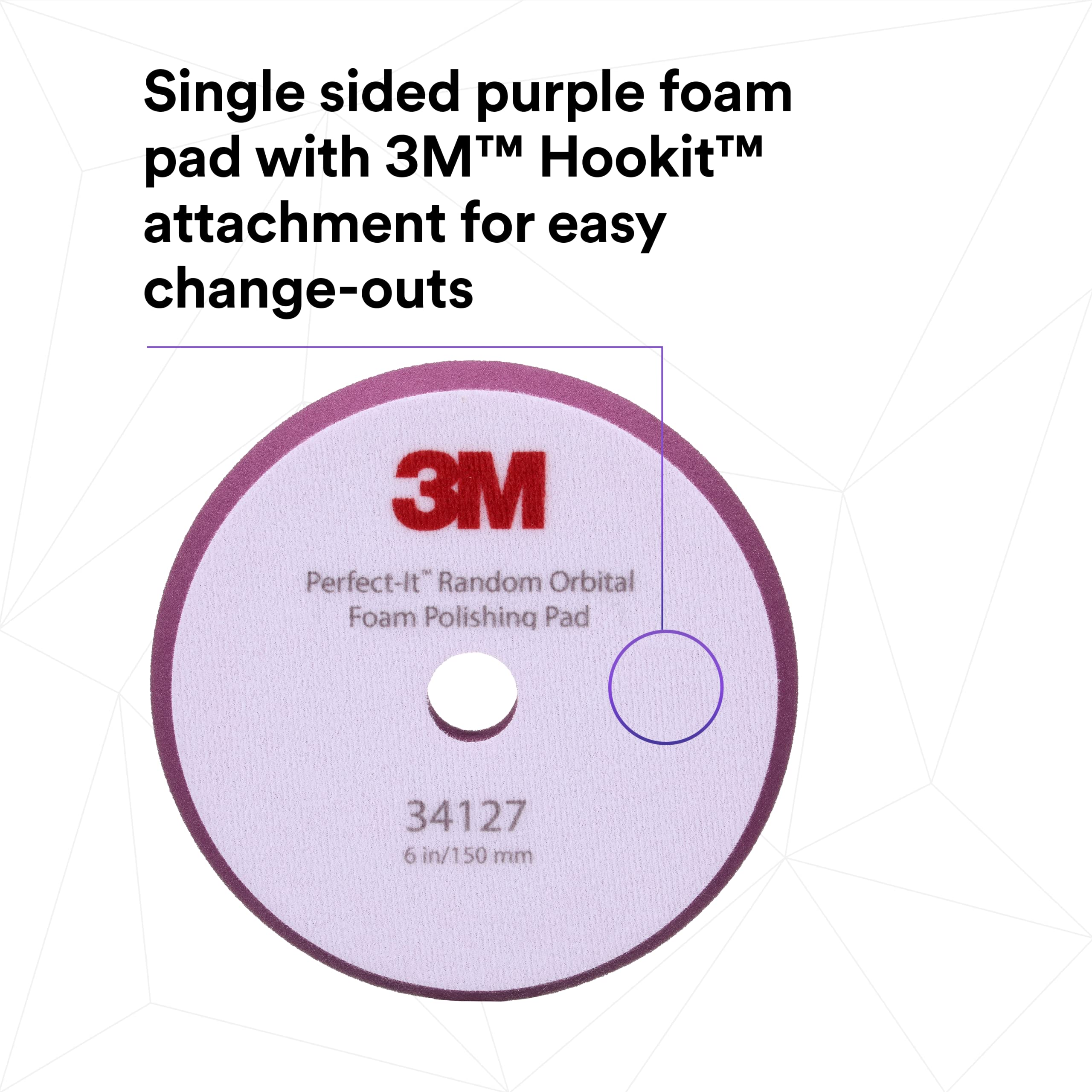 3M Perfect-It pad minimizes sling compared to rotary systems
