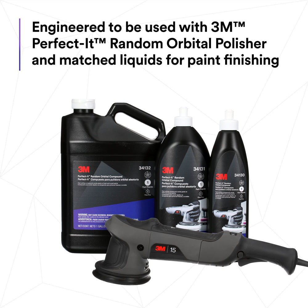 3M Perfect-It Random Orbital Paint Finishing System components with wool pad