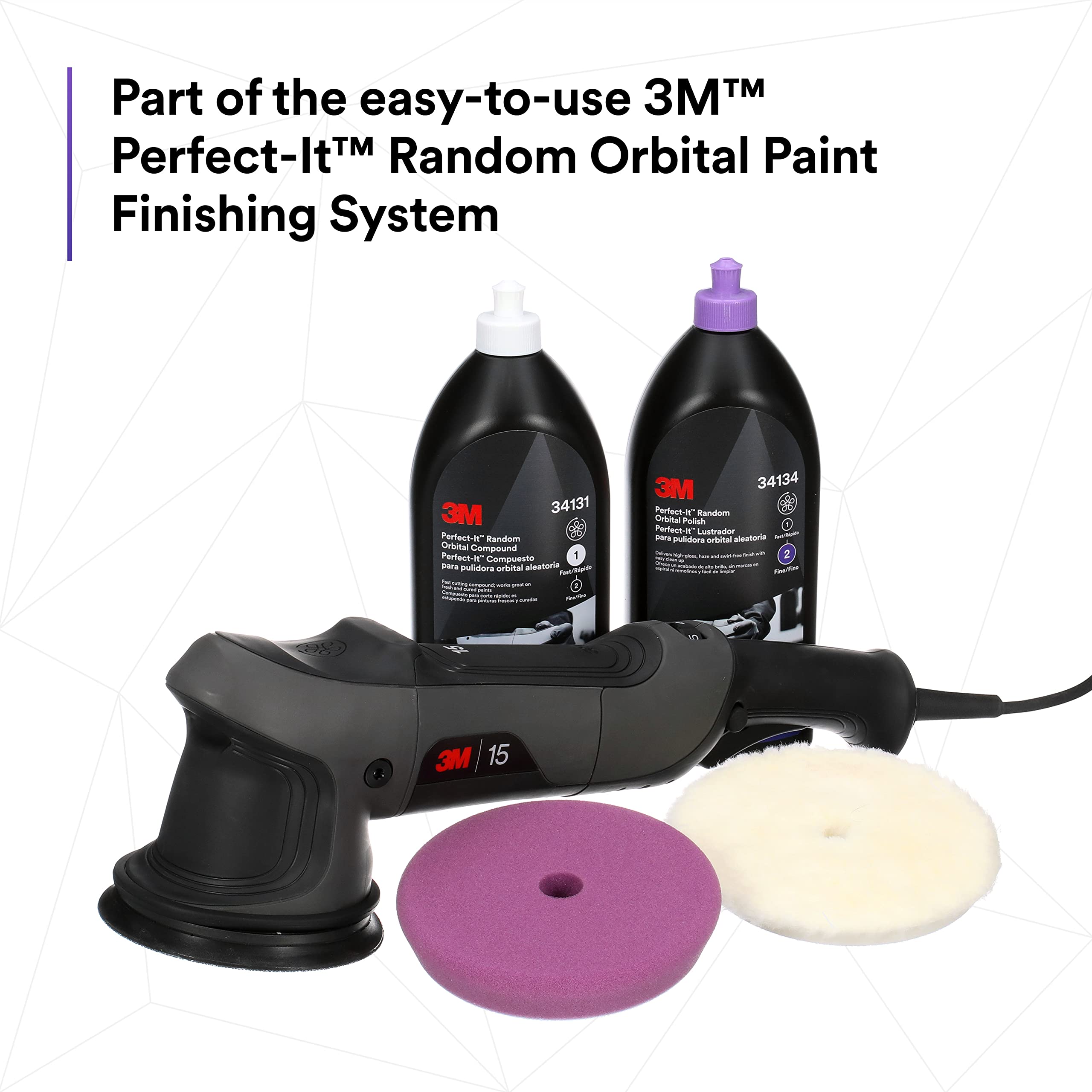 3M Perfect-It compound used with random orbital polisher