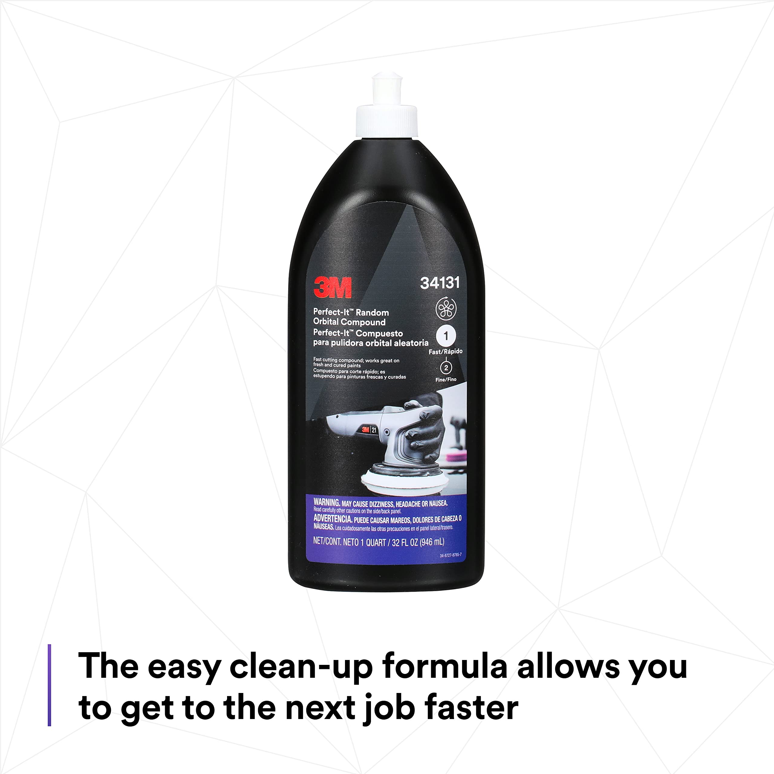 3M Perfect-It compound spread on vehicle panel for testing