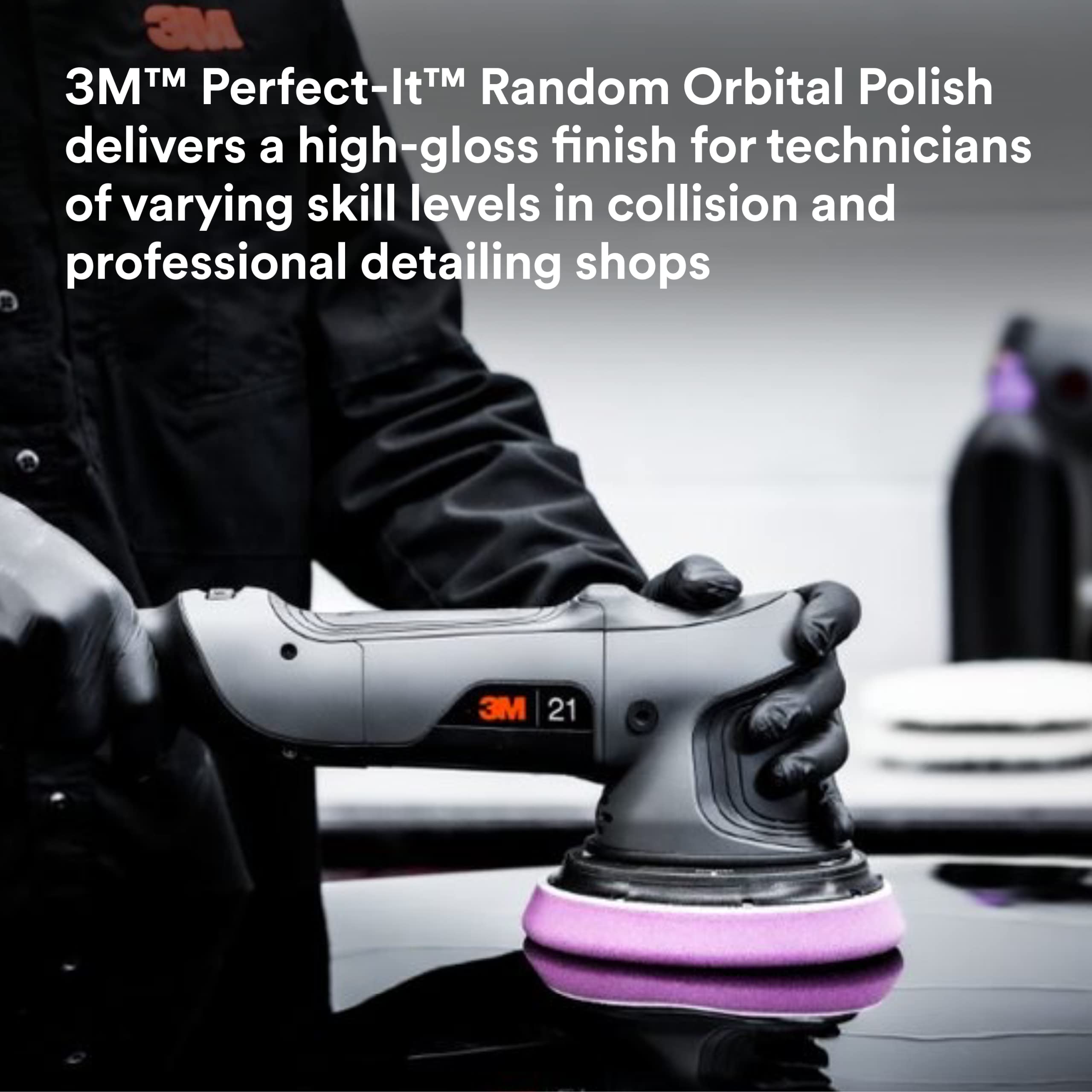 3M Perfect-It orbital polish application on painted panel with even reflections