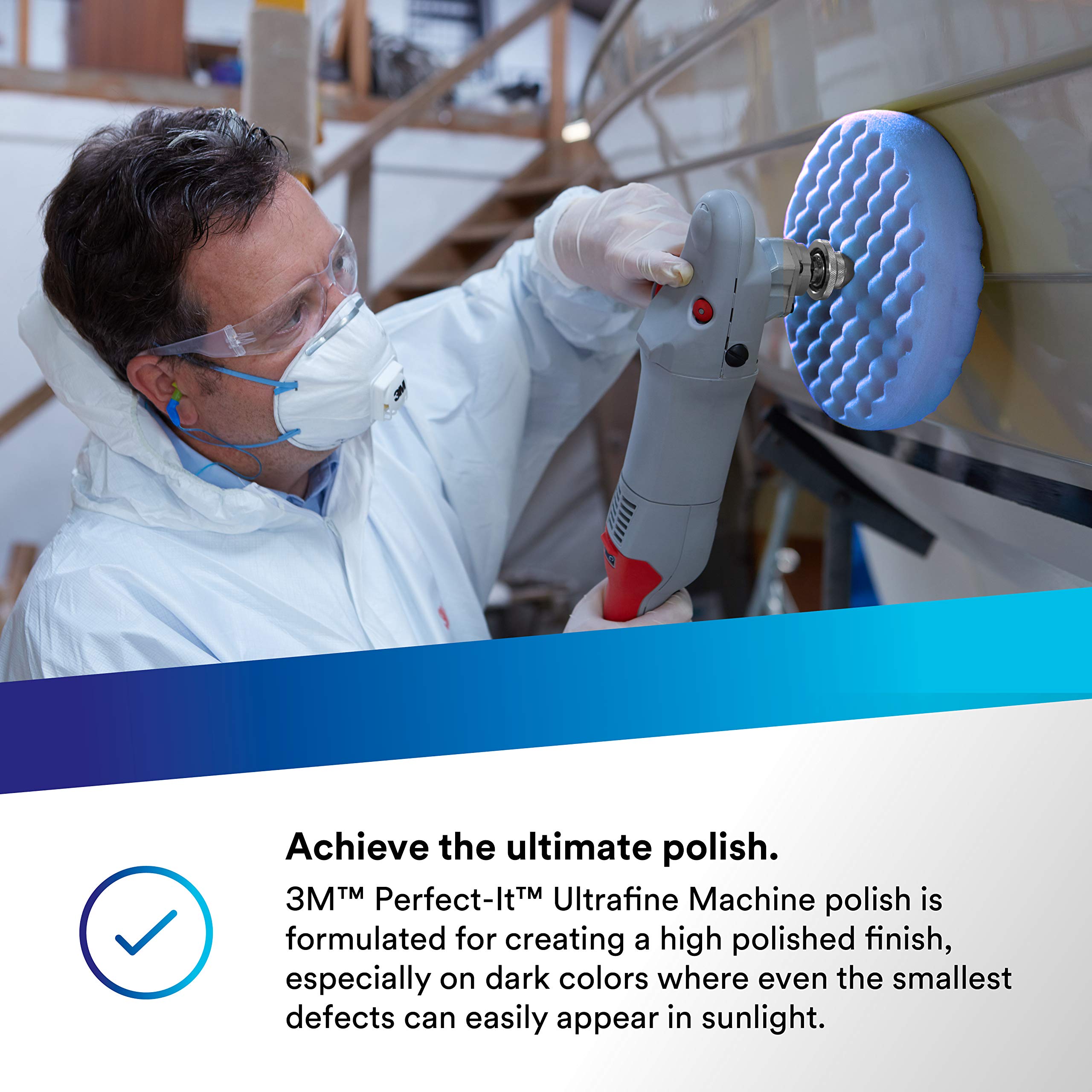 3M Perfect-It Ultrafine wet film during polishing extends working time.