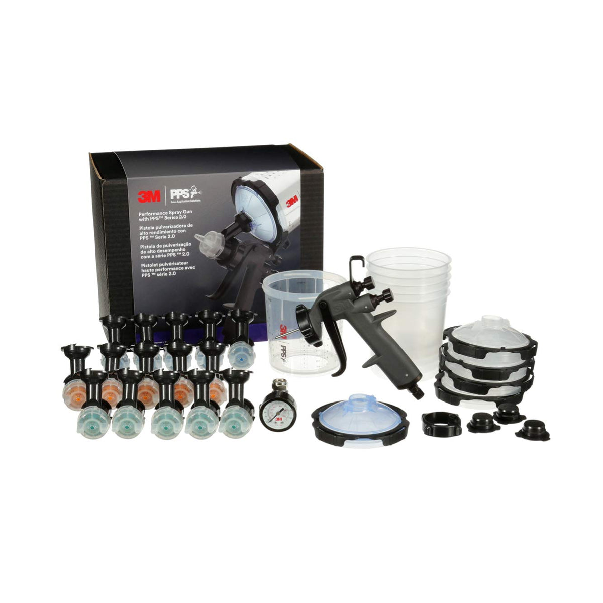 3M Performance Spray Gun front view, compact design for professional shop use.