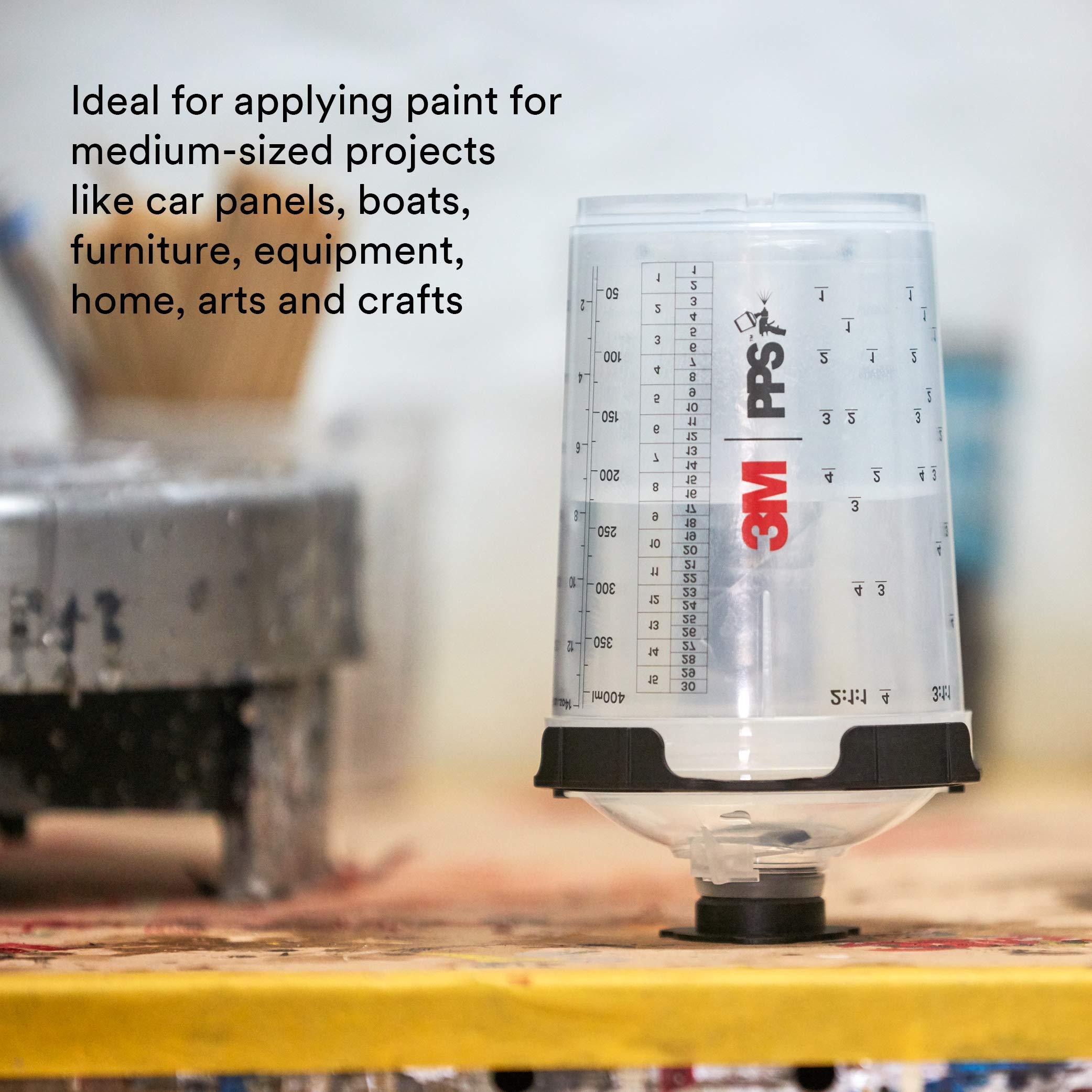 3M PPS 2.0 200-micron filter traps particulates in solvent-based coatings.