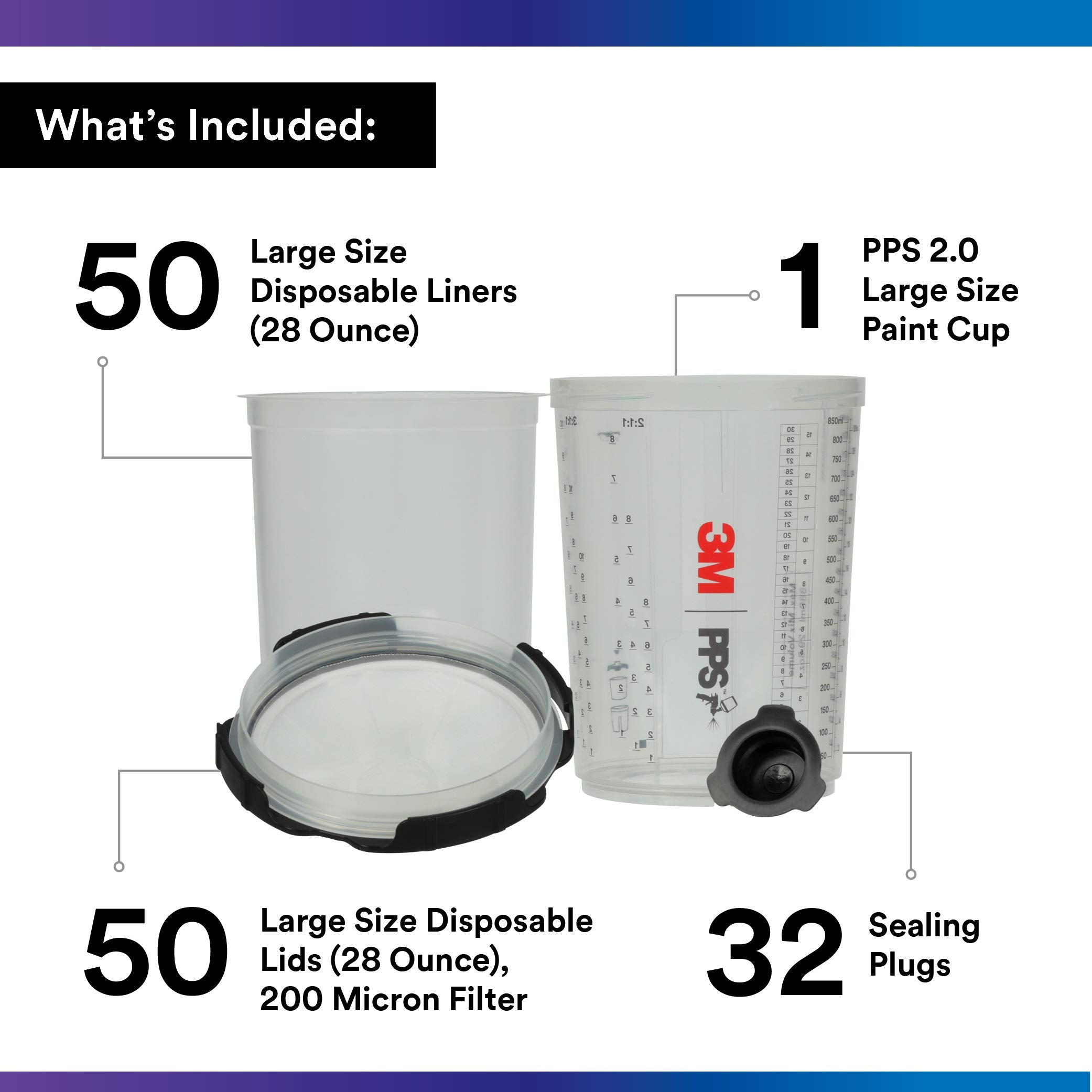 3M PPS 2.0 28-ounce paint cup ready for large projects