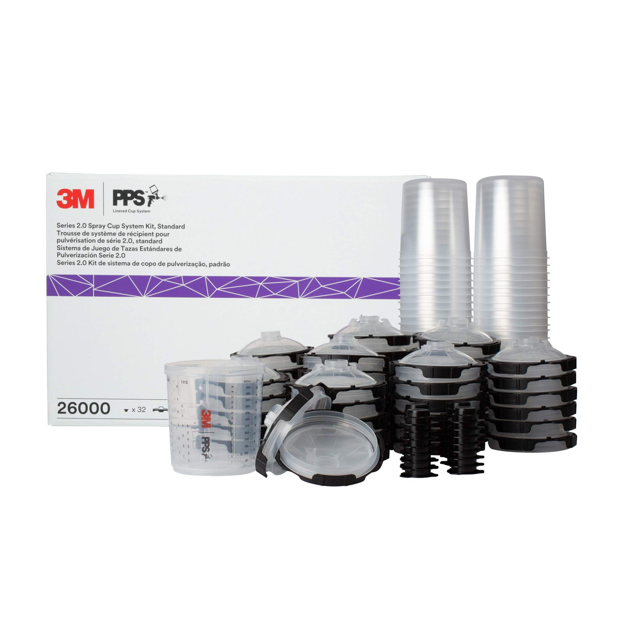 3M PPS 2.0 cup with window for easy material monitoring