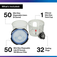 3M PPS 2.0 mini lids with locking collar for secure setup.