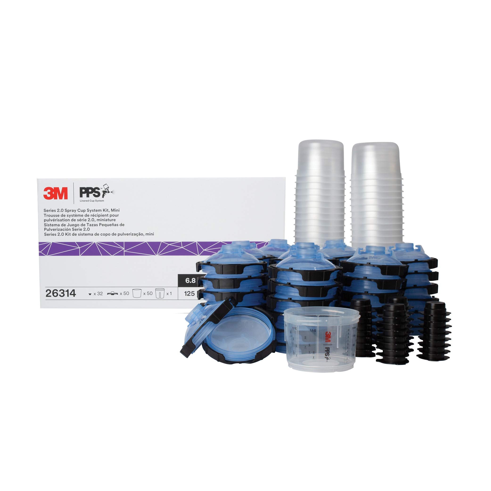 3M PPS 2.0 mini paint cup for precise mixing and clean application.