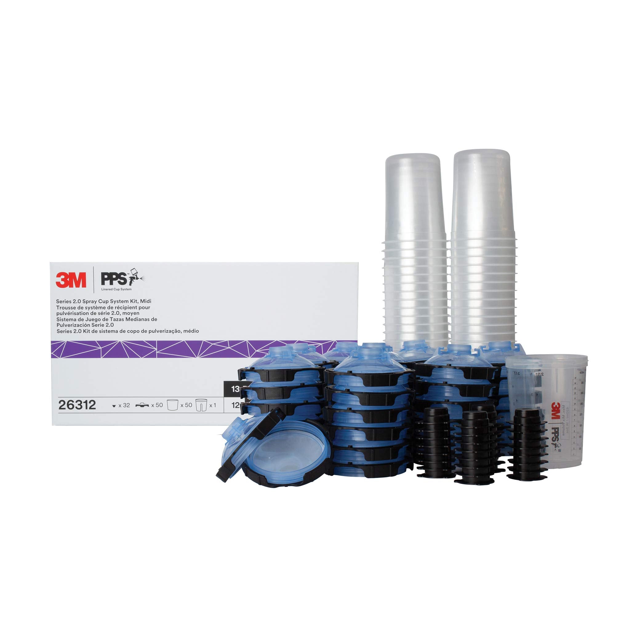 3M PPS 2.0 spray cup with midi size for precise mixing and efficient spraying